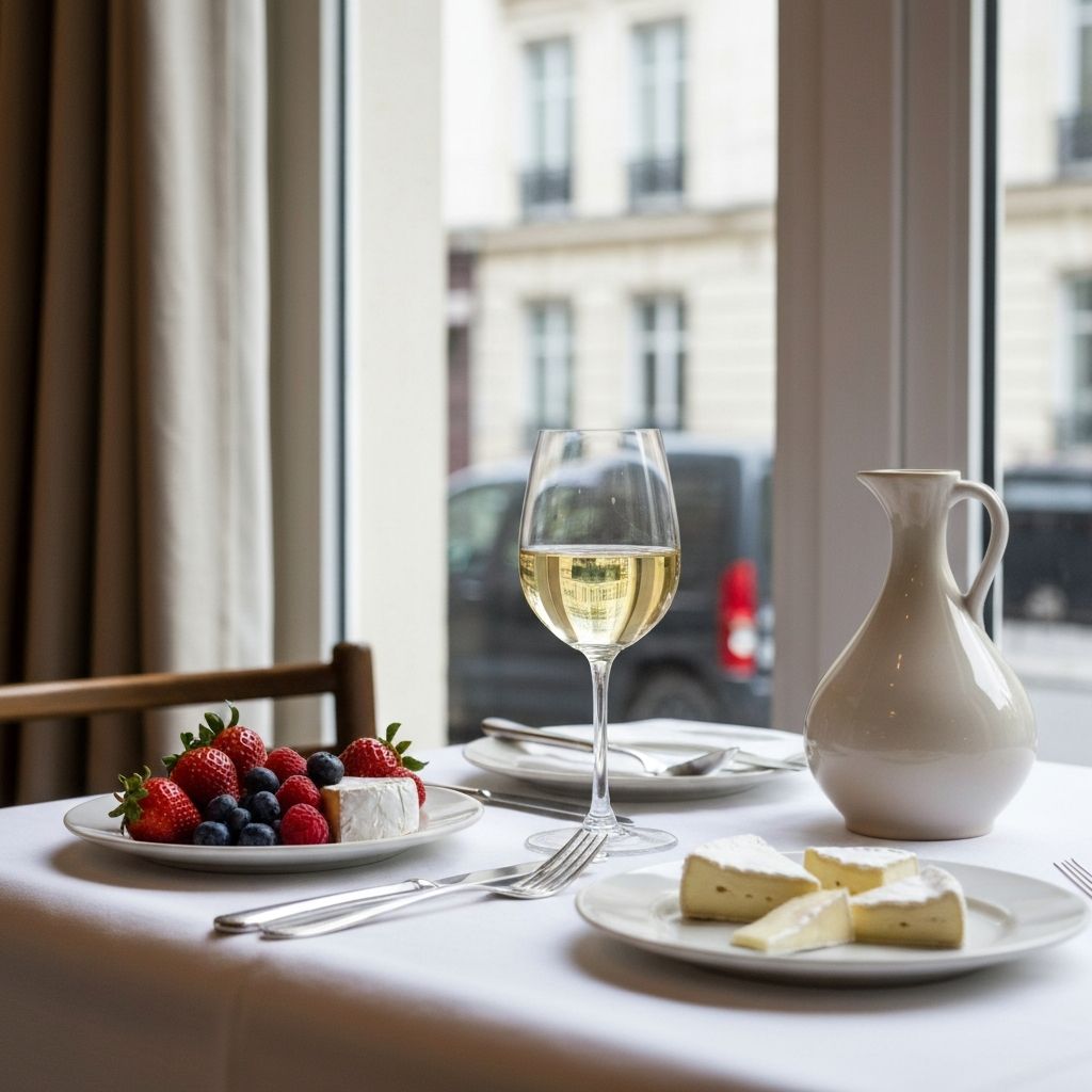 Wine and cheese in elegant table setting